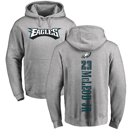 Men Philadelphia Eagles #23 Rodney McLeod Ash Backer NFL Pullover Hoodie Sweatshirts->nfl t-shirts->Sports Accessory